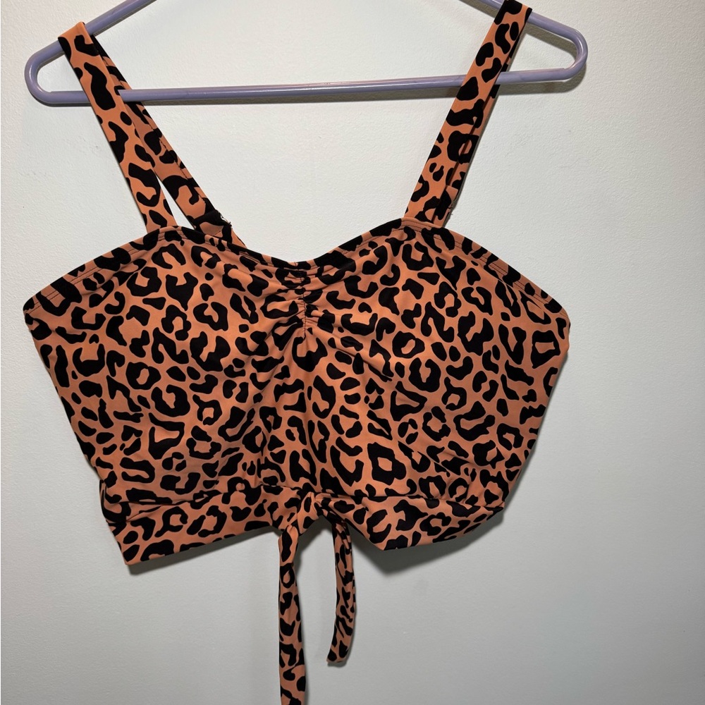 Swimwear, Leopard Cropkini
